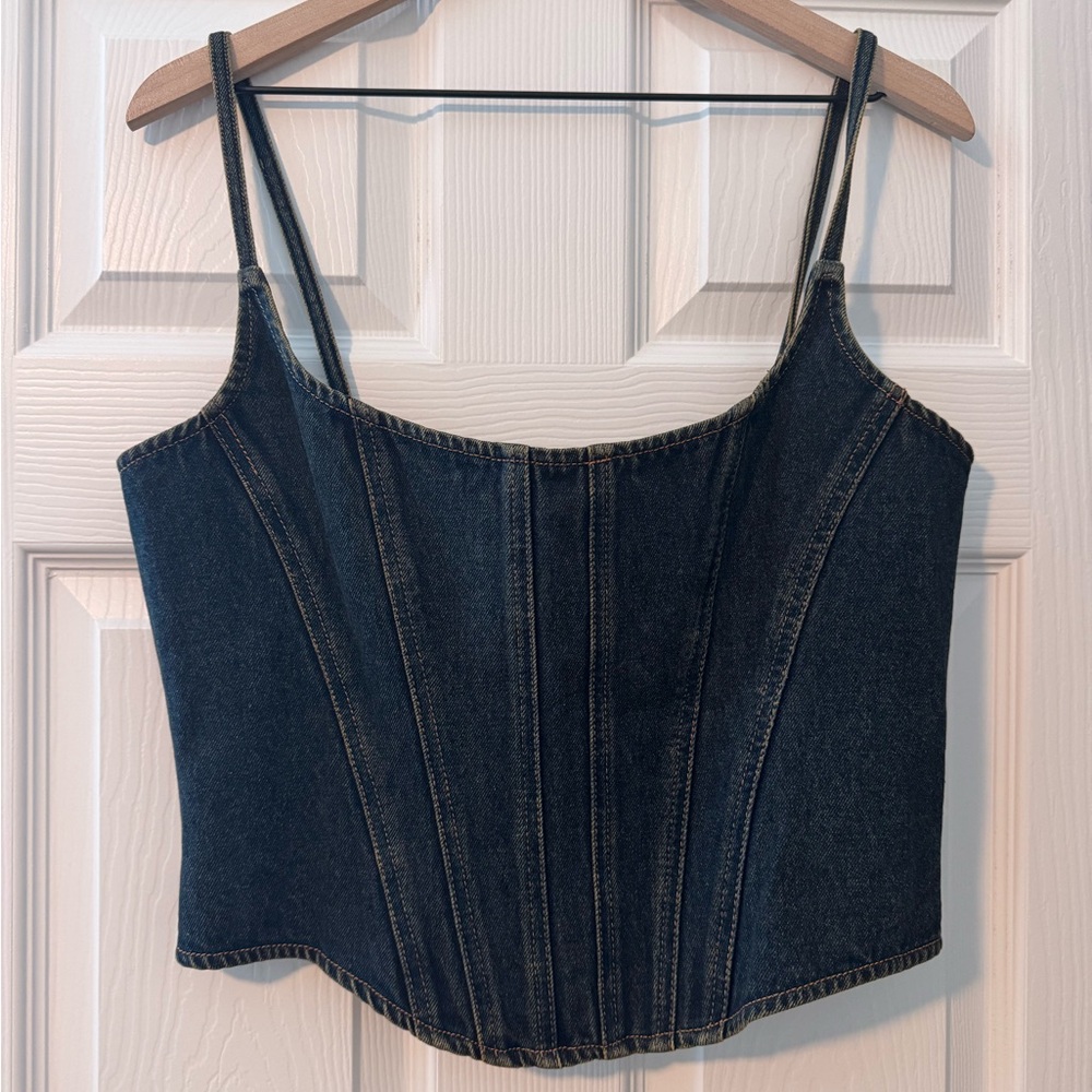 Denim Corset Top